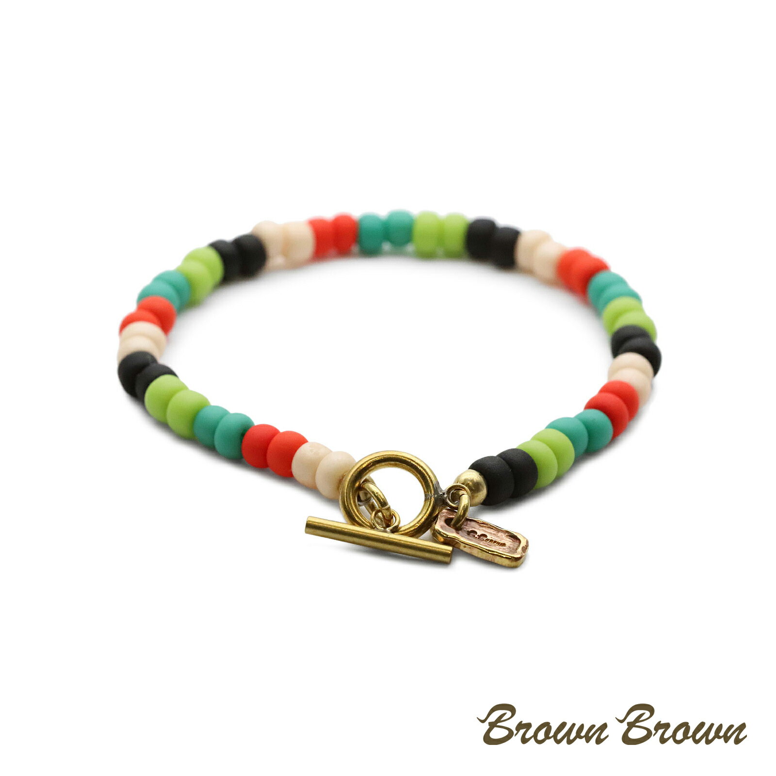 BrownBrown ブラウンブラウン 【 ガラスビーズ ブレスレット ( MIX ) [ BBL-1298 ]】[ 正規品 ] ミックスビーズブレスレット シンプル カラフル おしゃれ プレゼント ユニセックス ギフト ペア メンズ レディース 人気 ブランド おしゃれ プチギフト