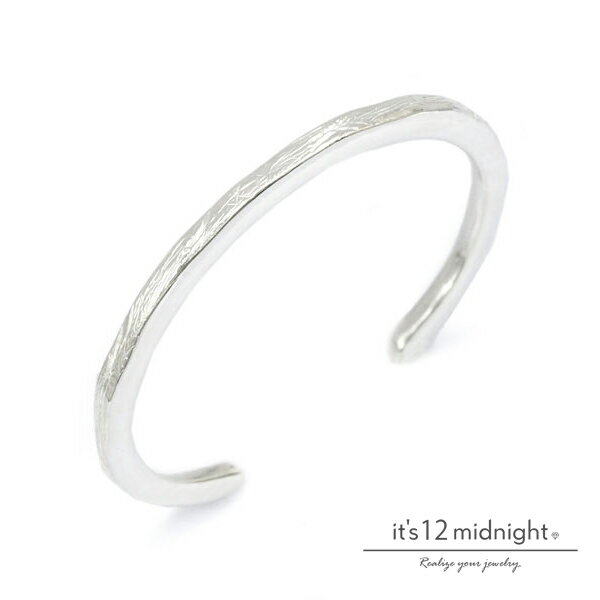 it's 12 midnight イッツ トゥエルヴ ミッドナイト 【 Lofty Texture Bangle / バングル [ J-B005 ]】[ 正規品 ] 腕輪 シルバー 銀 925 プレゼント 金属アレルギー対応 ユニセックス メンズ レディース 定番 人気 ブランド おしゃれ シンプル ペア 【 送料無料 】