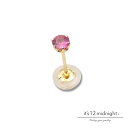 it's 12 midnight イッツ トゥエルヴ ミッドナイト 【 Ruby × K18 Gold Pierce ルビー K18イエローゴールド スタッド ...