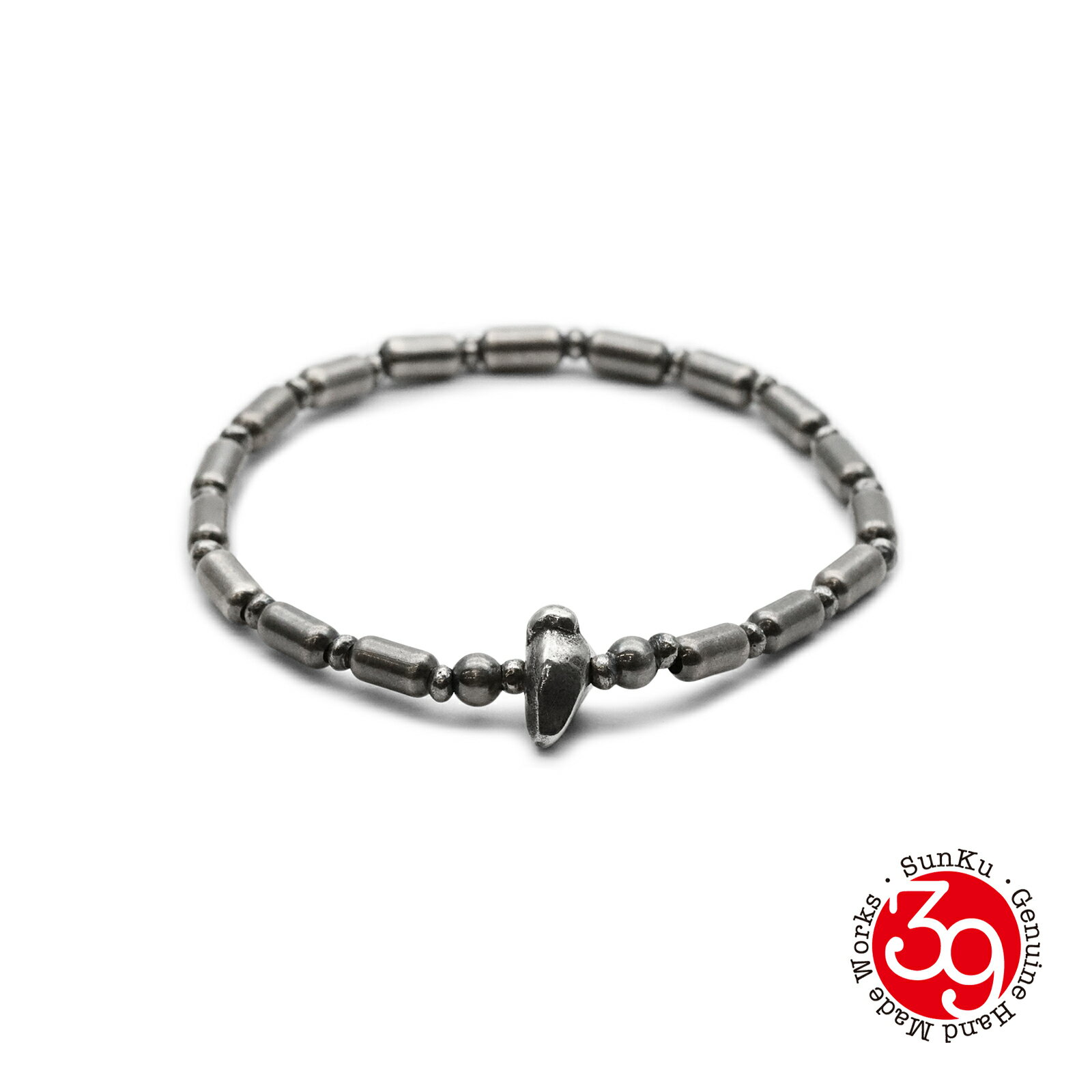 SunKu サンク 39 【 Silver Pipe Beads Bracelet [ SK-345 ] シルバー パイプ ビーズ ブレスレット 】[ 正規品 ] 925 銀 シンプル プレゼント ユニセックス ギフト ペア メンズ レディース 人気 ブランド おしゃれ おすすめ 【 送料無料 】