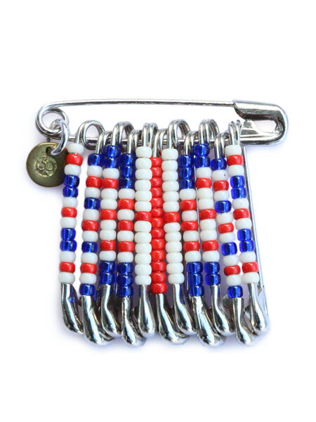 SunKu サンク 39 【 SAFETY PIN BADGE UNION JACK / セーフティー ピン バッジ ユニオン ジャック 】[ 正規品 ] ビーズ ブローチ イギリス国旗 ブラスゴールド 真鍮 銀 金 緑 白 ペア プレゼント ギフト ユニセックス メンズ レディース