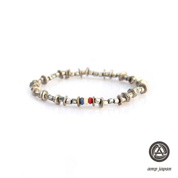 amp japan アンプ ジャパン 【 トリコロール シードビーズ ブレスレット [ 12AHK-351 ] 】[ 正規品 ] 腕輪 フリーサイズ 天然石 ブラス シルバー 真鍮 銀 ペア プレゼント ギフト ユニセックス メンズ レディース