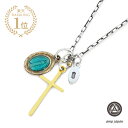 amp japan アンプ ジャパン 【 Epoxy Mary & Cross Necklace [ 13AD-286 ] エポキシ マリア＆クロス ネックレス 】[ 正規品 ] ペンダント クロス チャーム アンティークゴールド シルバー 銀 925 ペア プレゼント メンズ レディース