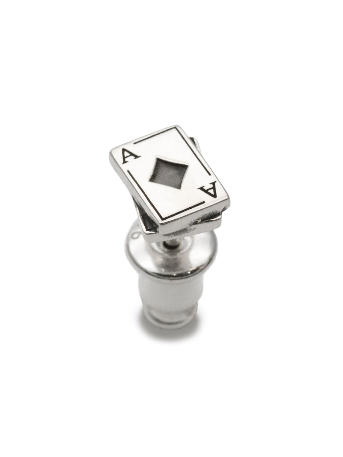 アクセサリー its 12 midnightのアークシルバーアクセサリーズ Ark silver accessories 【 トランプピアス ダイヤ Aカード [ ARKP-0028SV ] 】[ 正規品 ] 片耳用 シルバー 銀 925 プレゼント ペア メンズ レディース 人気 ブランド おしゃれ ベルキャッチ｜アングル2