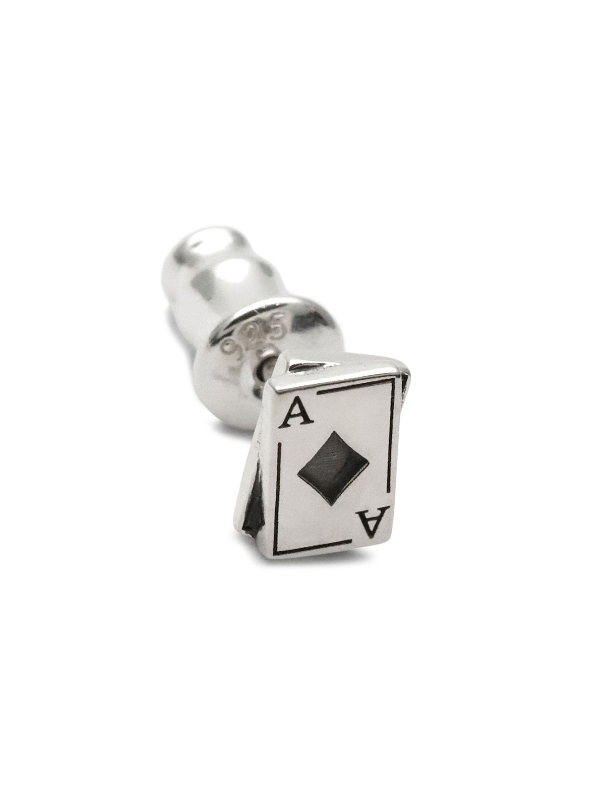 アクセサリー its 12 midnightのアークシルバーアクセサリーズ Ark silver accessories 【 トランプピアス ダイヤ Aカード [ ARKP-0028SV ] 】[ 正規品 ] 片耳用 シルバー 銀 925 プレゼント ペア メンズ レディース 人気 ブランド おしゃれ ベルキャッチ｜アングル3