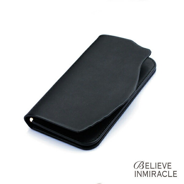 BELIEVEINMIRACLE ビリーブインミラクル 【 LONG WALLET ロング ウォレット ( ブラック ) 】[ 正規品 ] 長財布 お札入れ カード入れ イタリアンレザー 高級ヌメ革 黒 プレゼント ユニセックス メンズ レディース 【 送料無料 】