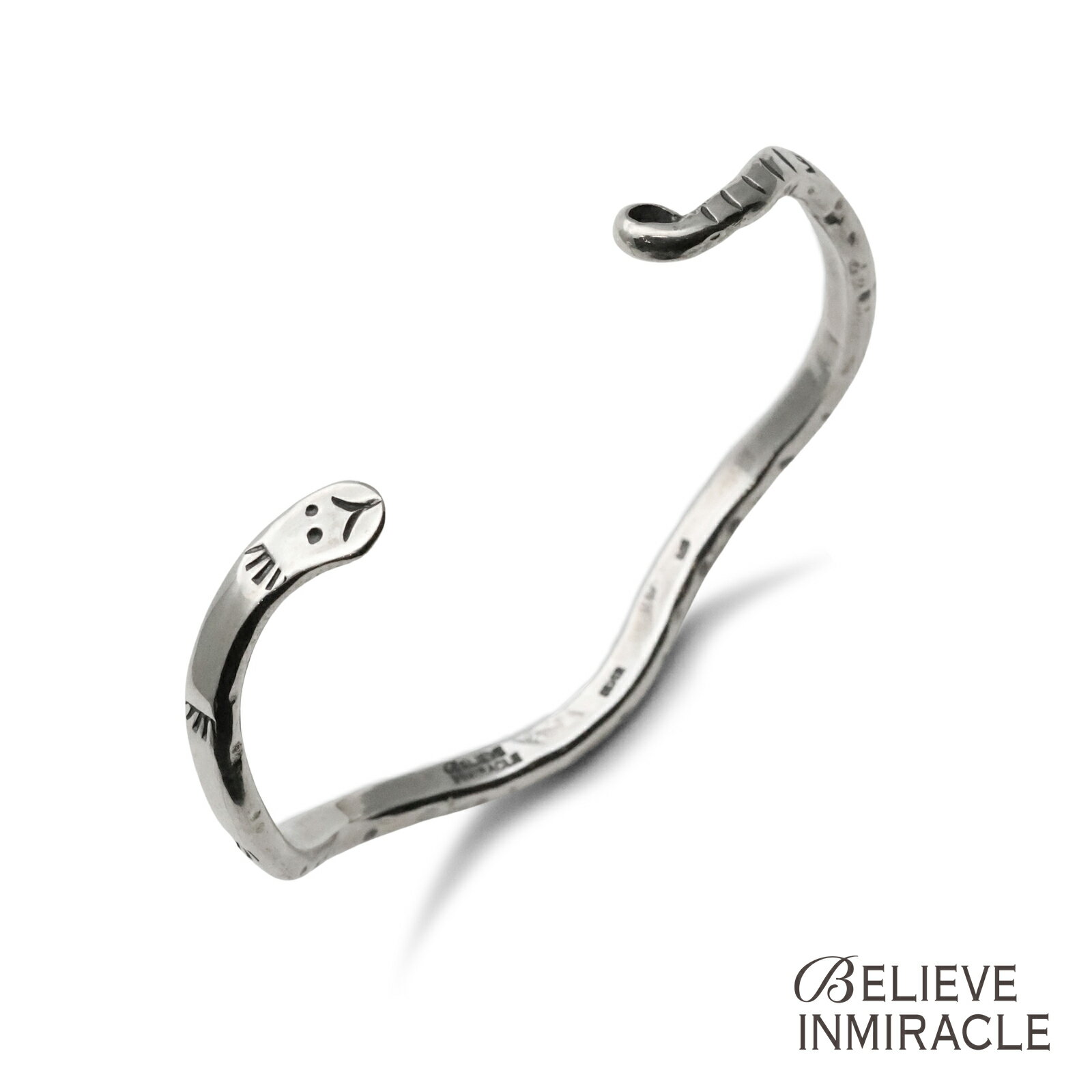 樂天商城 - BELIEVEINMIRACLE ビリーブインミラクル 【 SNAKE BANGLE [ 561 ] スネーク バングル 】[ 正規品 ] カフブレスレット 腕輪 アニマル シルバー ハンドメイド スタンプ ネイティブ 銀 925 プレゼント ユニセックス メンズ レディース 人気 ブランド おしゃれ 【 送料無料 】