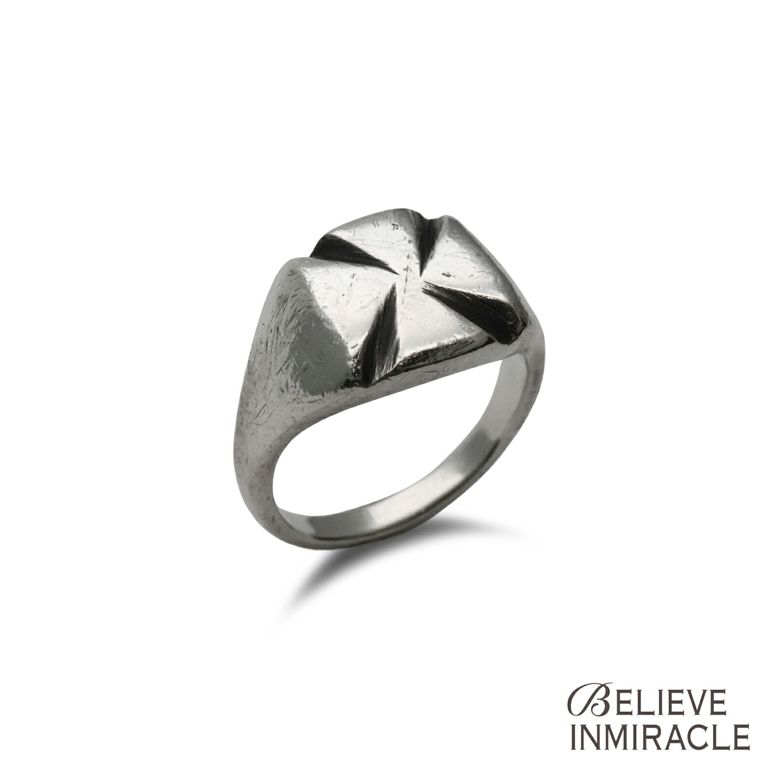 樂天商城 - BELIEVEINMIRACLE ビリーブインミラクル 【 SIGNET RING IRON CROSS シグネット リング アイアン クロス 】[ 正規品 ] 指輪 ピンキー シルバー 銀 925 ペア プレゼント ユニセックス メンズ レディース 人気 ブランド おしゃれ 【 送料無料 】