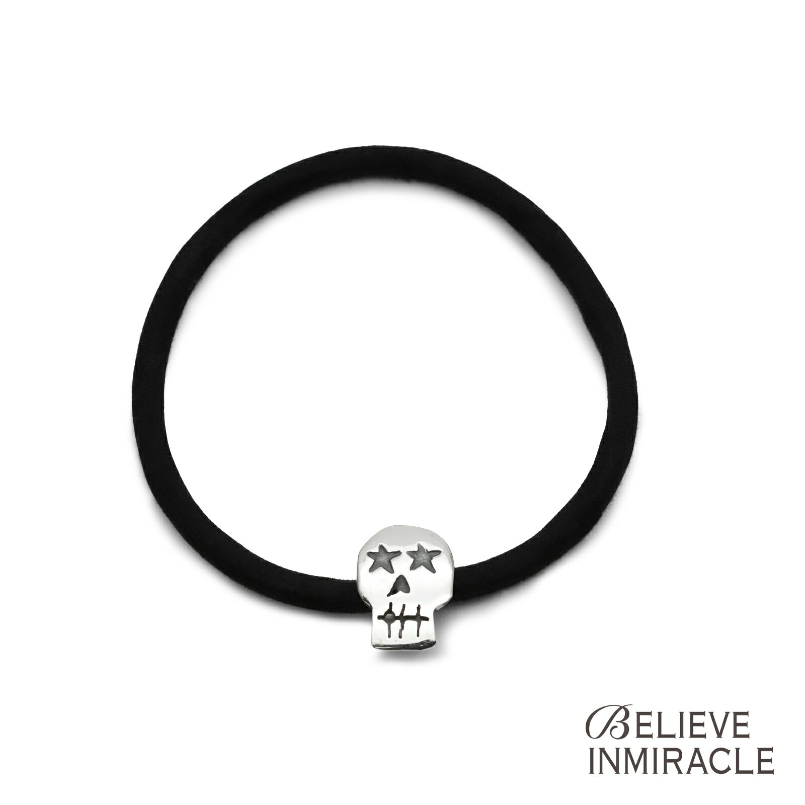 Rakuten - BELIEVEINMIRACLE ビリーブインミラクル 【 SV CONCHO スカル コンチョ ヘアゴム ブレスレット 】[ 正規品 ] 髪留め 腕輪 シルバー 銀 925 ペア プレゼント ユニセックス メンズ レディース 人気 ブランド おしゃれ 【 送料無料 】