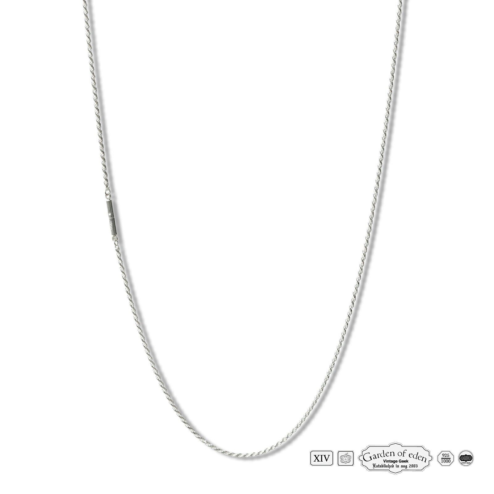 Garden of Eden ガーデン オブ エデン 【 ROPE CHAIN NECKLACE 50cm [ ED25AW-015 ] ロープ チェーン ネックレス 】[ 正規品 ] ネックレスチェーン シルバー 925 シンプル 銀 プレゼント ユニセックス メンズ レディース 人気ブランド おしゃれ 【 送料無料 】