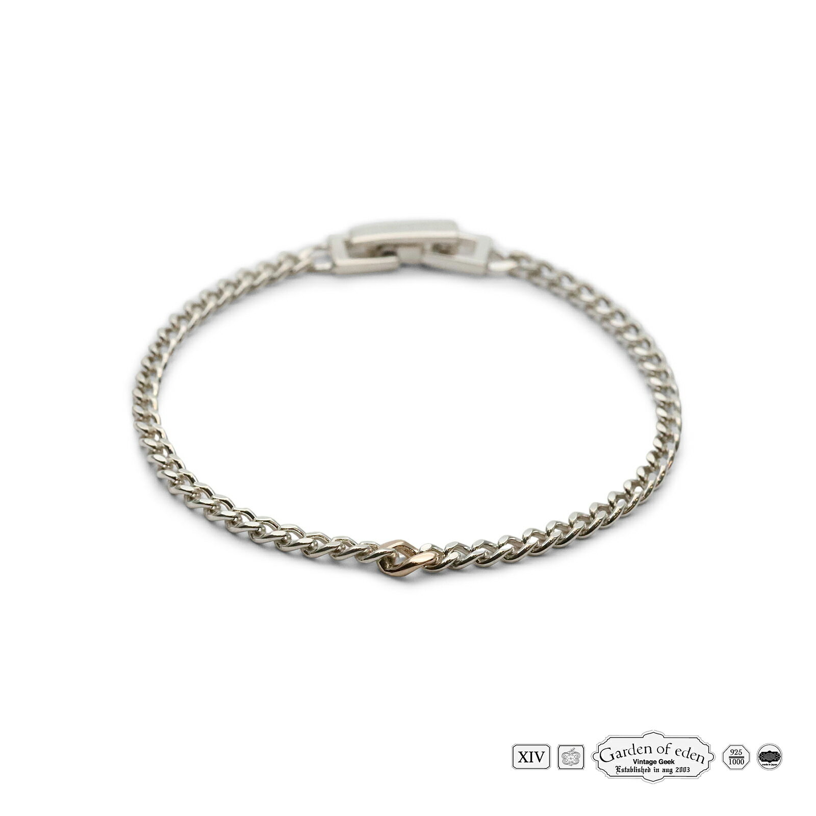 Garden of Eden ガーデン オブ エデン 【 CURB CHAIN BRACE ( SILVER925 × 10K GOLD ) [ ED-VG17...