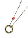 GILES BROTHER ジャイルス アンド ブラザー 【 African Brass Ring On Sterling Silver Ball Chain / アフリカン ブラス リング オン スターリング シルバー ボール チェーン 】 正規品 ネックレス プレゼント 【 送料無料 】