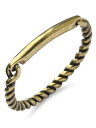 GILES & BROTHER ジャイルス アンド ブラザー 【 Twisted Hinge Cuff W ID Bar ( BRASS ) ツイスト ヒンジ カフ 】[ 正規品 ] バングル ブレスレット ヴィンテージゴールド ブラス 金 ペア プレゼント ユニセックス メンズ レディース 【 送料無料 】