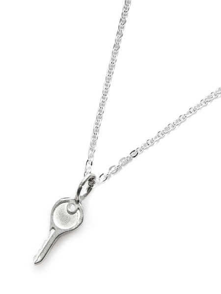 GILES & BROTHER ジャイルス アンド ブラザー 【 Tiny Key Necklace Silver / タイニー キー ネックレス シルバー 】[ 正規品 ] ペンダント チャーム 調節可能 スターリングシルバー メンズ レディース 人気 ブランド おしゃれ 【 送料無料 】