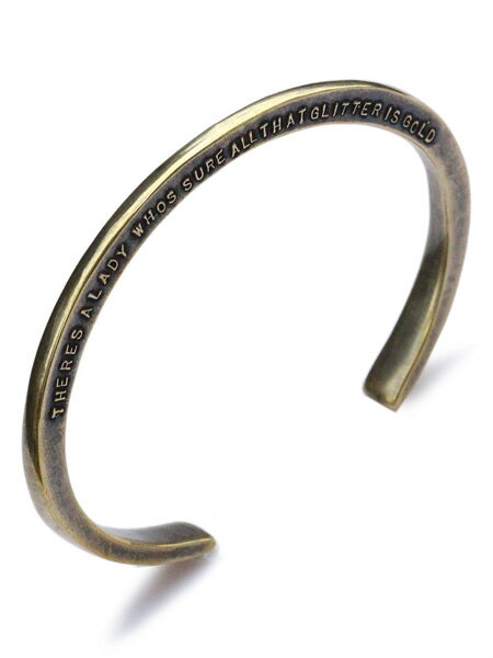 HARIM ハリム 【 Stairway to Heaven Side Word Cuff (Brass) ステェアウェイ トゥ ヘヴン サイド ワード カフ ...