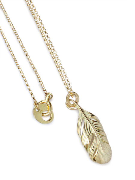 HARIM ハリム 【 EXTRA TINY FEATHER - morning light - (K10 GOLD) / [ HRP092 K10HYG ] 】[ 正規品 ] フェザー ネックレス ペンダント ゴールド シルバー メンズ レディース 【 送料無料 】