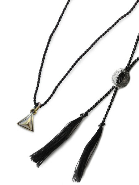 HARIM ハリム 【 triangle head Brass and silk トライアングルヘッド ブラスアンドシルク [ HRP065BRSC ] 】[ 正規品 ] ネックレス ペンダント アンティークゴールド スターリングシルバー 真鍮 スタッズ 銀 プレゼント ユニセックス メンズ レディース