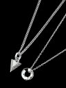 楽天アクセサリー its 12 midnightHARIM ハリム 【 Still Hard 【 V & O 】 RP Pear Necklace / [ HRP108 RP , HRP109 RP ] 】[ 正規品 ] ペアネックレス ペンダント シルバー 喜平 オーバル チェーン 銀 小豆 ユニセックス メンズ レディース 【 送料無料 】