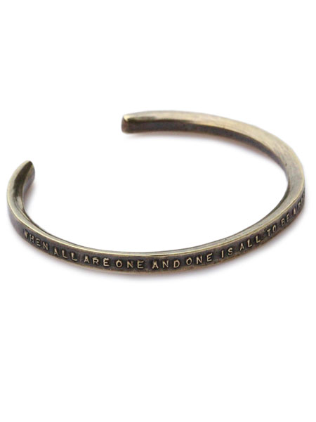 アクセサリー its 12 midnightのHARIM ハリム 【 stairway to Heaven TOP WORD CUFF BR / [ HRA053BR ] 】[ 正規品 ] バングル ブレスレット ブレス アンティークゴールド メンズ レディース 【 送料無料 】｜アングル3