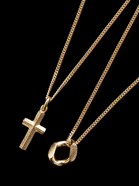 HARIM ハリム 【 Still Hard 【 CHAIN & CROSS 】 GP Pear Necklace / [ HRP106GP_107GP ] 】[ 正規品 ] ペア ネックレス ペンダント ゴールド メンズ レディース 【 送料無料 】