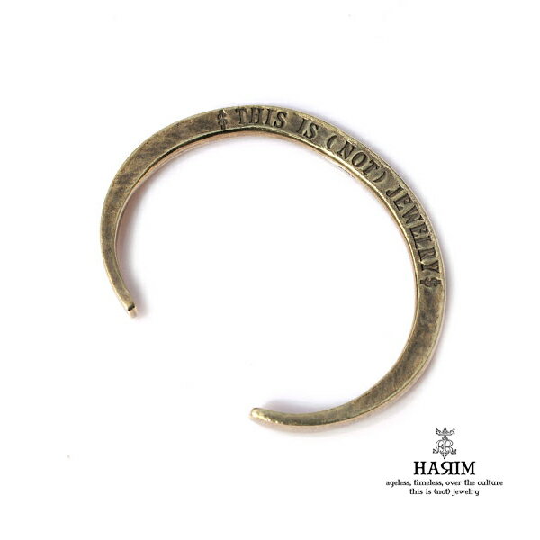HARIM ハリム 【 HARIM concept bangle Brass (SIDE STAMPS) / [ 021RE BR ] 】[ 正規品 ] ブレスレット ブレス バングル アンティークゴールド メンズ レディース 【 送料無料 】