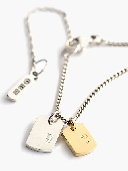 IDEALISM SOUND イデアリズムサウンド 【 K18 YELLOW GOLD × STERLING SILVER プレートコンビネックレス [ NO.14071 ] 】[ 正規品 ] ペンダント イエローゴールド シルバー 金 銀 925 ギフト プレゼント ユニセックス メンズ レディース 【 送料無料 】