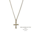 IDEALISM SOUND イデアリズムサウンド 【 K10 Yellow Gold & Ruby Raised Wave Cross Necklace [ ...