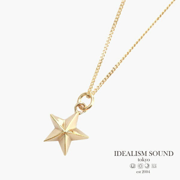 IDEALISM SOUND イデアリズムサウンド 【 スターネックレス 10K [ No.14016 ] 】[ 正規品 ] イエローゴールド ルビー ペンダント 天然石 宝石 星 シンプル オーバルチェーン 金 ペア ギフト プレゼント ユニセックス メンズ レディース 【 送料無料 】