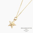 IDEALISM SOUND イデアリズムサウンド 【 スターネックレス 10K [ No.14016 ] 】[ 正規品 ] イエローゴールド ルビー ペンダント 天然石 宝石 星 シンプル オーバルチェーン 金 ペア ギフト プレゼント ユニセックス メンズ レディース 【 送料無料 】