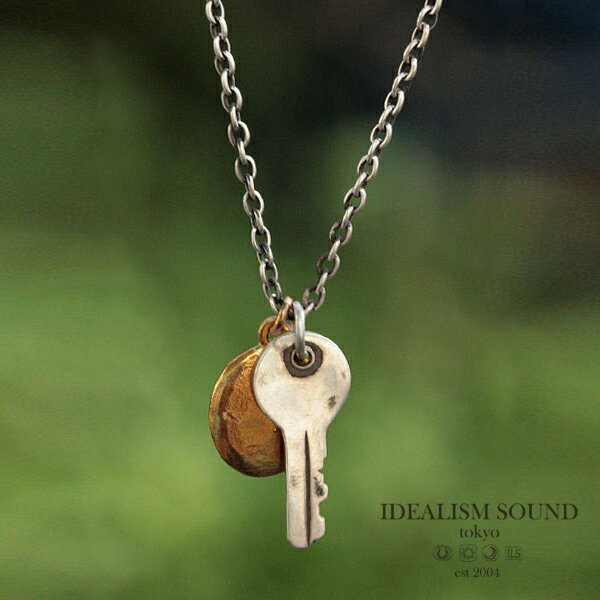 IDEALISM SOUND イデアリズムサウンド 【 Key & Charm NECKLACE [ No.14133 ] キー & チャーム ネックレス 】[ 正規品 ] ペンダント アンティークゴールド シルバー 鍵 カギ 銀 ギフト プレゼント ユニセックス メンズ レディース 【 送料無料 】