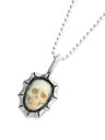 Lee Downey リーダウニー Tiny Skull Necklace - Mammoth Ivory / スカル ネックレス ペンダント マンモス 化石 シルバー ドクロ メンズ レディース 【 送料無料 】