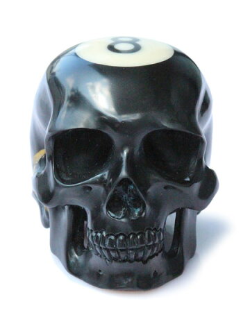 【※ポイント5倍※】Lee Downey（リーダウニー）Carved Billiard Ball Skull - #8 / スカル ビリヤードボール ドクロ メンズ レディース【送料無料】