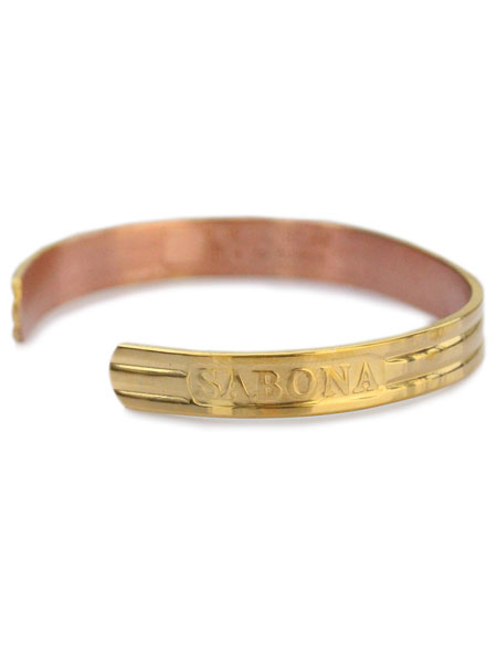 【※ポイント5倍※】SABONA LONDON（サボナ ロンドン）Classic Gold Cuff Bracelet / クラシック ゴールド カフブレスレット バングル【送料無料】