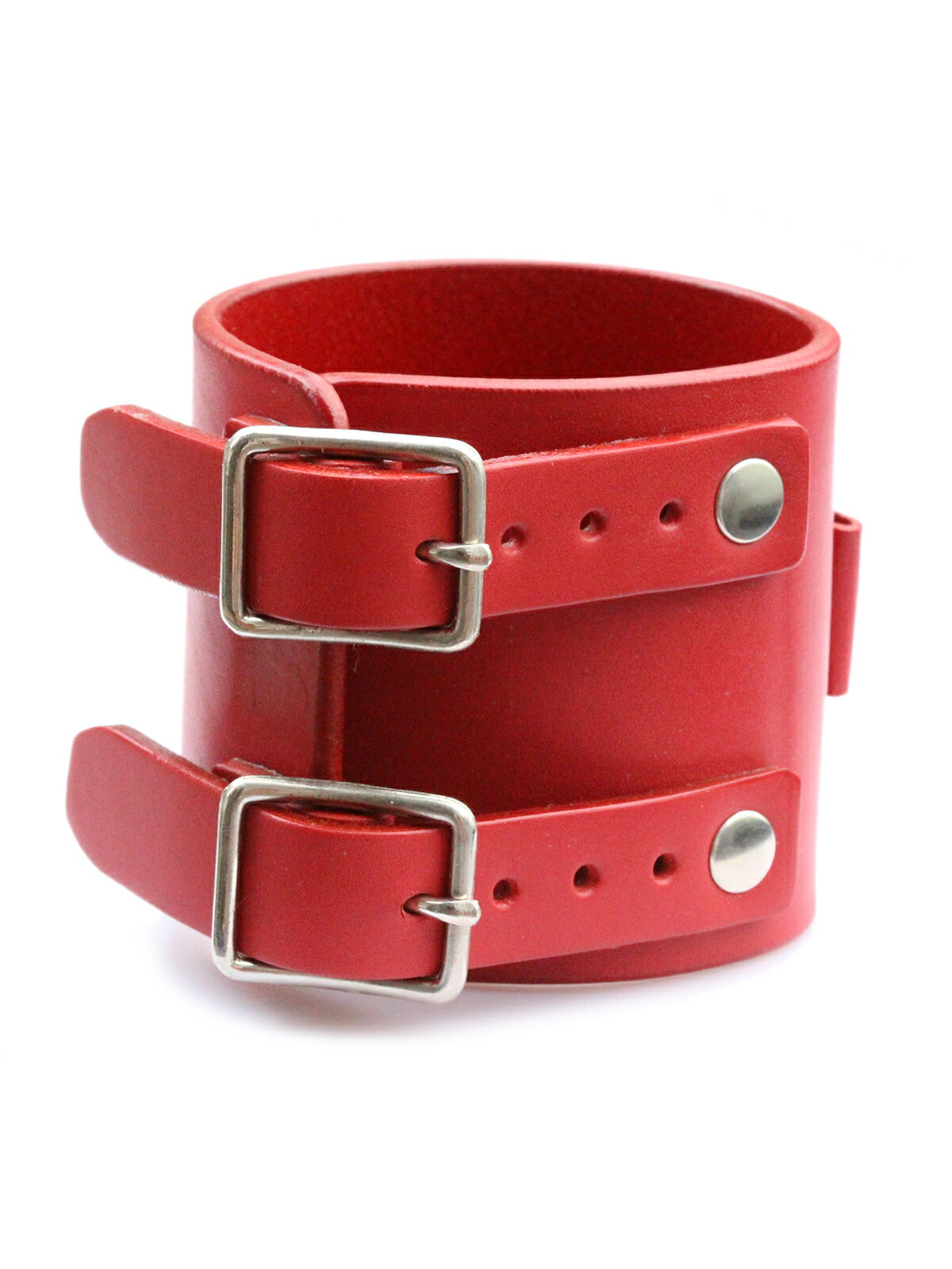 gbb custom leather / gbb カスタム レザー 【 Classic JD Cuff in Red Italian Leather 】[ 正規...