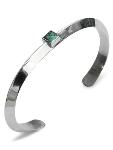 SunKu サンク 39 【 Triangle Bangle (M) W Turquoise / [ SK-194 ] トライアングルバングル 】[ 正規品 ] ブレスレット カフ シルバー ターコイズ グリーン 緑 銀 925 天然石 ペア プレゼント ギフト ユニセックス メンズ レディース 【 送料無料 】