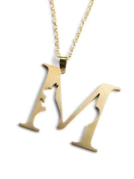 Tiny tail タイニーテイル 【 M×リス イニシャルネックレス 】[ 正規品 ] アルファベット ペンダント ゴールド ブラス アニマル 金 真鍮 動物 メンズ レディース