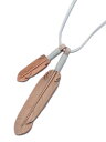ROOSTERKING & CO. ルースターキング&カンパニー 【 White Lacing Leather Feather Necklace (Natural) レザーフェザーネックレス ナチュラル 】[ 正規品 ] ライトブラウン ペンダント ディアスキン インディアン ビーズ メンズ レディース 【 送料無料 】
