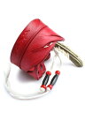 ROOSTERKING CO. ルースターキング カンパニー 【 Carved Leather Feather Bangle (Red) レザーフェザーバングル レッド 】 正規品 ブレスレット カフ 赤 ビーズ ディアスキン インディアン ホワイト ブラック メンズ レディース 【 送料無料 】