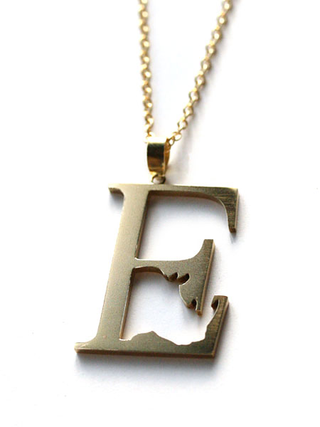 Tiny tail タイニーテイル 【 E×サイ ネックレス 】[ 正規品 ] イニシャル アルファベット ペンダント ゴールド ブラス アニマル 金 真鍮 動物 メンズ レディース