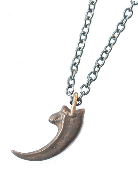 Blue Bayer Design ブルーベイヤーデザイン 【 Falcon talon necklace 】[ 正規品 ] ネックレス ペンダント ファルコン ハヤブサ 爪 ブラックチェーン ロング ビンテージゴールド ブロンズ 金 銅 鳥 動物 バード ユニセックス メンズ レディース