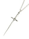 Blue Bayer Design ブルーベイヤーデザイン 【 Needle Sword Necklace (White Bronze) ニードルソードネックレス ( ホワイトブロンズ ) 】 正規品 ペンダント 片手剣 ロングチェーン シルバー 銀 925 クロス ユニセックス メンズ レディース