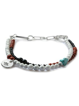 TSUNAIHAIYA (ツナイハイヤ)【Colorfield Beads Anklet (マグネサイト&ターコイズミックス) カラーフィールドビーズアンクレット】[正規品]（2連/スターリングシルバー/トルコ石/ホワイト/グリーン/白/緑/銀/925/プレゼント/ユニセックス/メンズ/レディース）【送料無料】