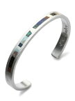 TSUNAIHAIYA ツナイハイヤ 【 Sunbow Bangle (Narrow) サンボウ バングル ナロー 】[ 正規品 ] ブレスレット カフ 天然石 宝石 カラフル 虹 スターリングシルバー 細身 銀 925 ペア ギフト プレゼント ユニセックス メンズ レディース 【 送料無料 】