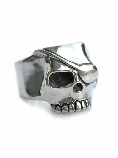 Flash Point フラッシュポイント 【 フラットスカルリング with アイパッチ FLAT SKULL RING with EYE PATCH 】 指輪 ドクロ 骸骨 シルバー 銀 925 ジムスカル 眼帯 ユニセックス メンズ レディース 【 送料無料 】