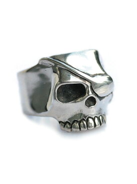 Flash Point(フラッシュポイント)フラットスカルリング with アイパッチ　FLAT SKULL RING with EYE PATCH / 指輪 ドクロ 骸骨 シルバー 銀 925 ジムスカル 眼帯 ユニセックス メンズ レディース【送料無料】