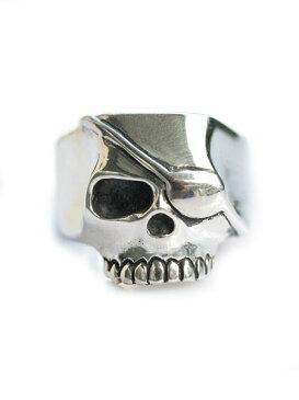 Flash Point(フラッシュポイント)フラットスカルリング with アイパッチ　FLAT SKULL RING with EYE PATCH / 指輪 ドクロ 骸骨 シルバー 銀 925 ジムスカル 眼帯 ユニセックス メンズ レディース【送料無料】