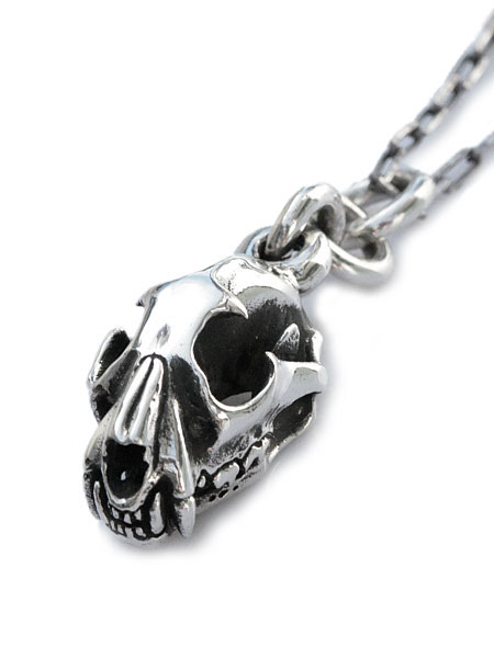 Flash Point フラッシュポイント 【 WOLF SKULL NECKLACE ウルフ スカルネックレス 】 ペンダント 狼 ドクロ 骸骨 ロングチェーン シルバー 銀 925 動物 アニマル ユニセックス メンズ レディース 【 送料無料 】