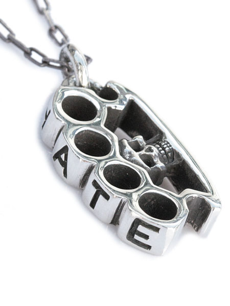 Flash Point フラッシュポイント 【 mini hate knuckle pendant ミニ ヘイト ナックル ペンダント 】 ネックレス スカル ドクロ 骸骨 シルバー 銀 925 チェーン ユニセックス メンズ レディース 【 送料無料 】