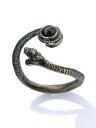 Garden of Eden ガーデン オブ エデン 【 Snake Ring (Onyx) EDN_R04 スネークリング オニキス 】 正規品 ヘビ リング ブラス アンティークゴールド アステリズム アニマル ストーン 爬虫類 真鍮 天然石 蛇 金 黒 メンズ レディース 【 送料無料 】