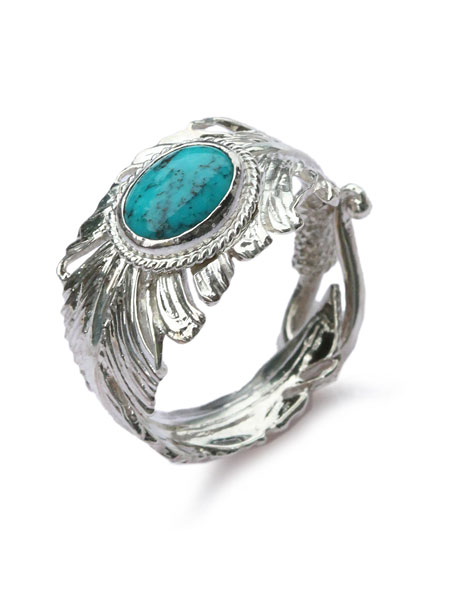 Garden of Eden ǥ  ǥ  Turquoise Feather Ring [ ED-TS16-R03 ] ...